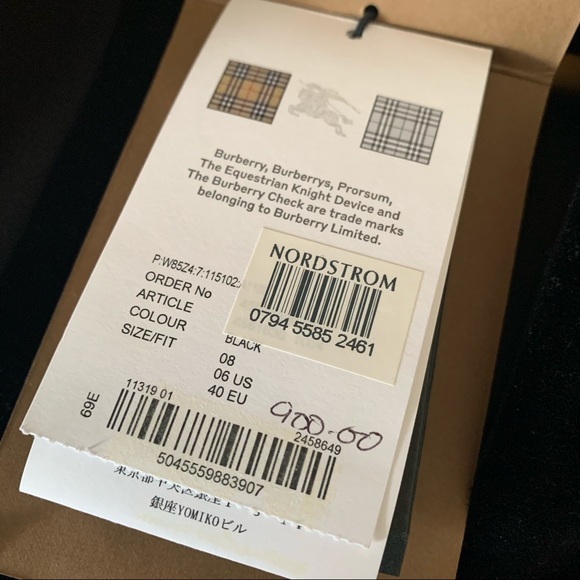 NWT Authentic Burberry black blazer jacket velvet details size 6 - Picture 11 of 16